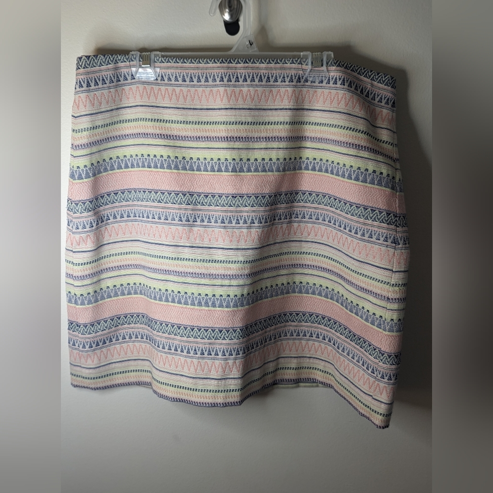 Loft Patterned Mini Skirt - image 1